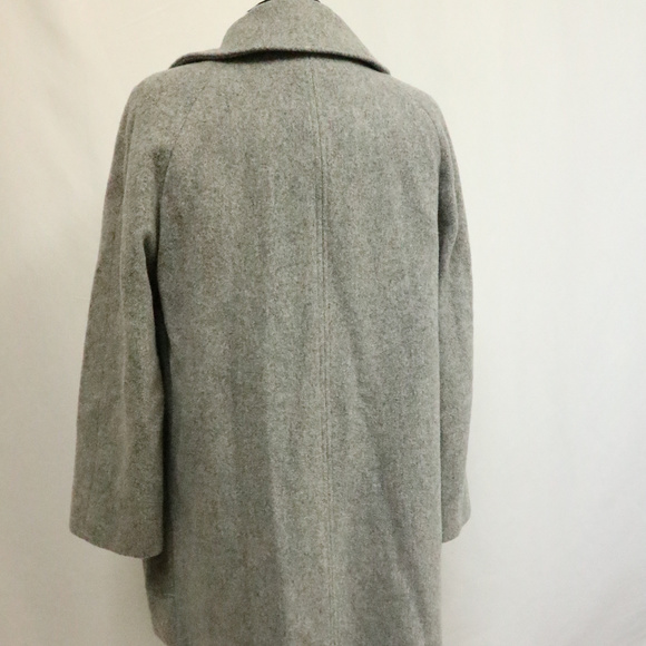 VTG ALORNA Gray Wool 3-Button Long Coat Sz LG - Picture 3 of 6